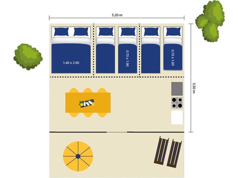 Easyatent Bungalow Tent Lanterna Červar-Porat Habitación foto